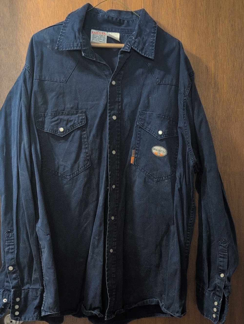 Rasco FR Men's Navy Work Shirt